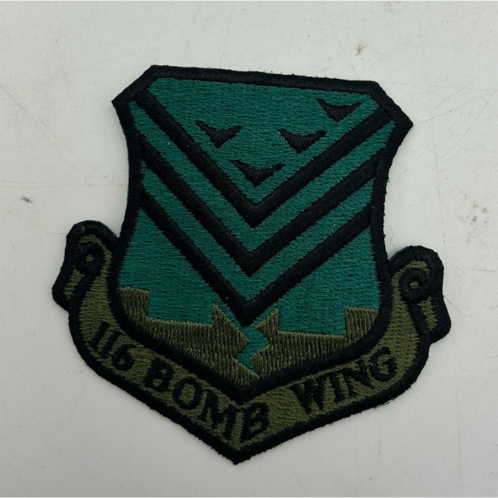 USAF OD 116 Bomb Wing Patch Hook‎ Used B936